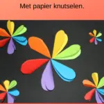 kleurencirkel bloemen knutselen met papier