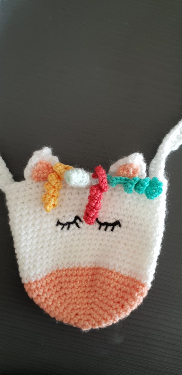 Unicorn bag for kids free crochet pattern Kreanimo