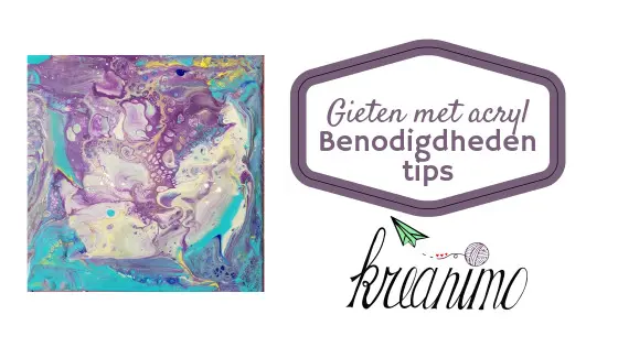 gieten met acrylverf
