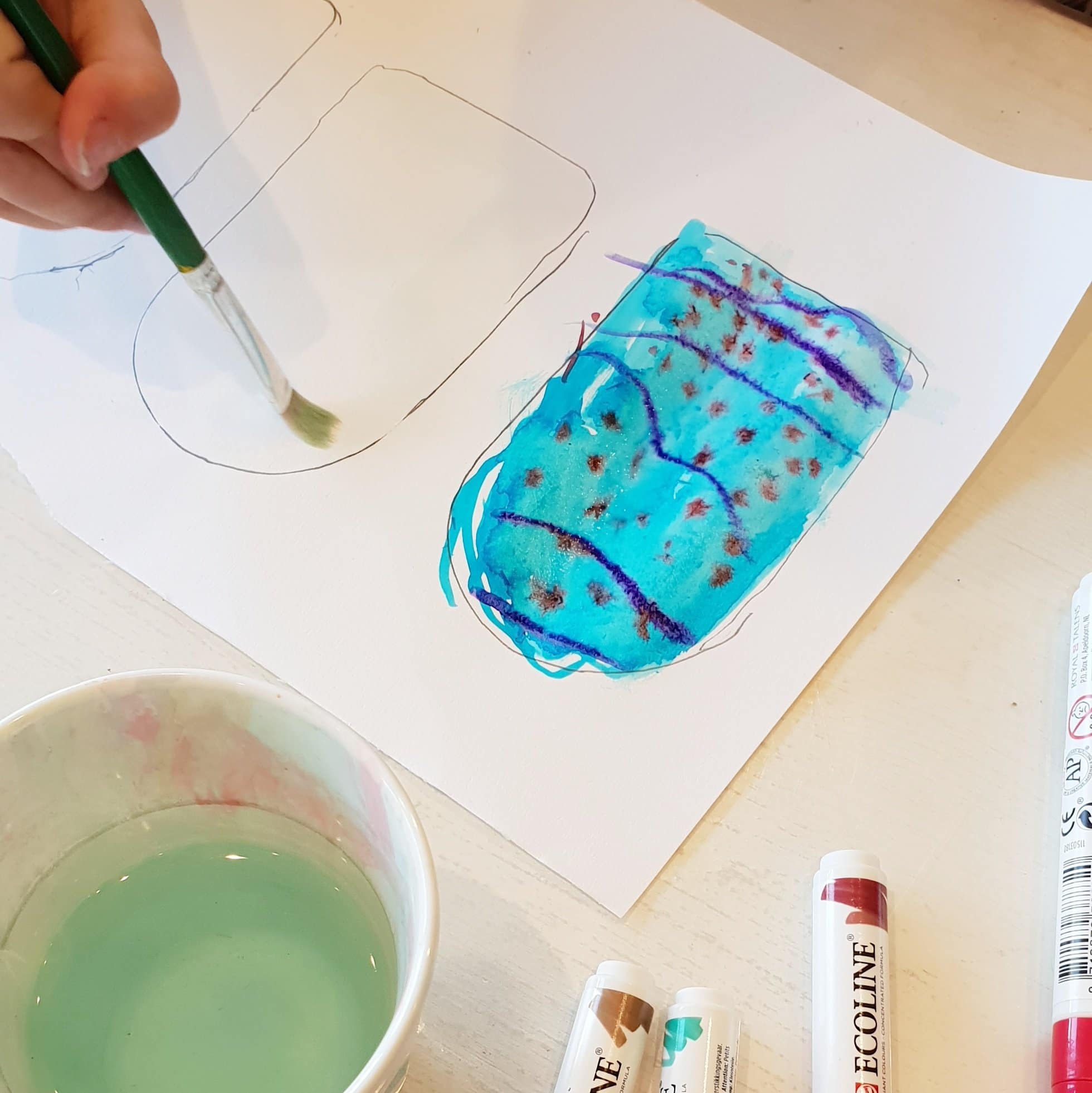Super Waterijsjes schilderen met waterverf - ijsjesslinger - Kreanimo KR-92