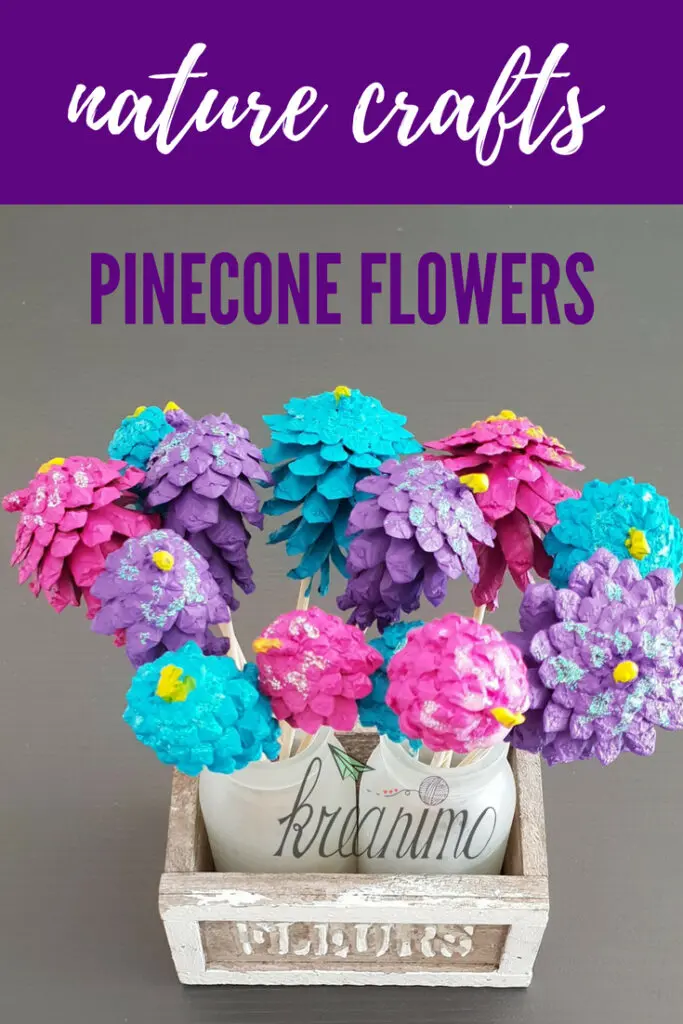 pinecone flowers craft