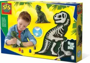 t-rex met skelet