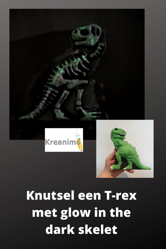 T-rex met skelet knutselen